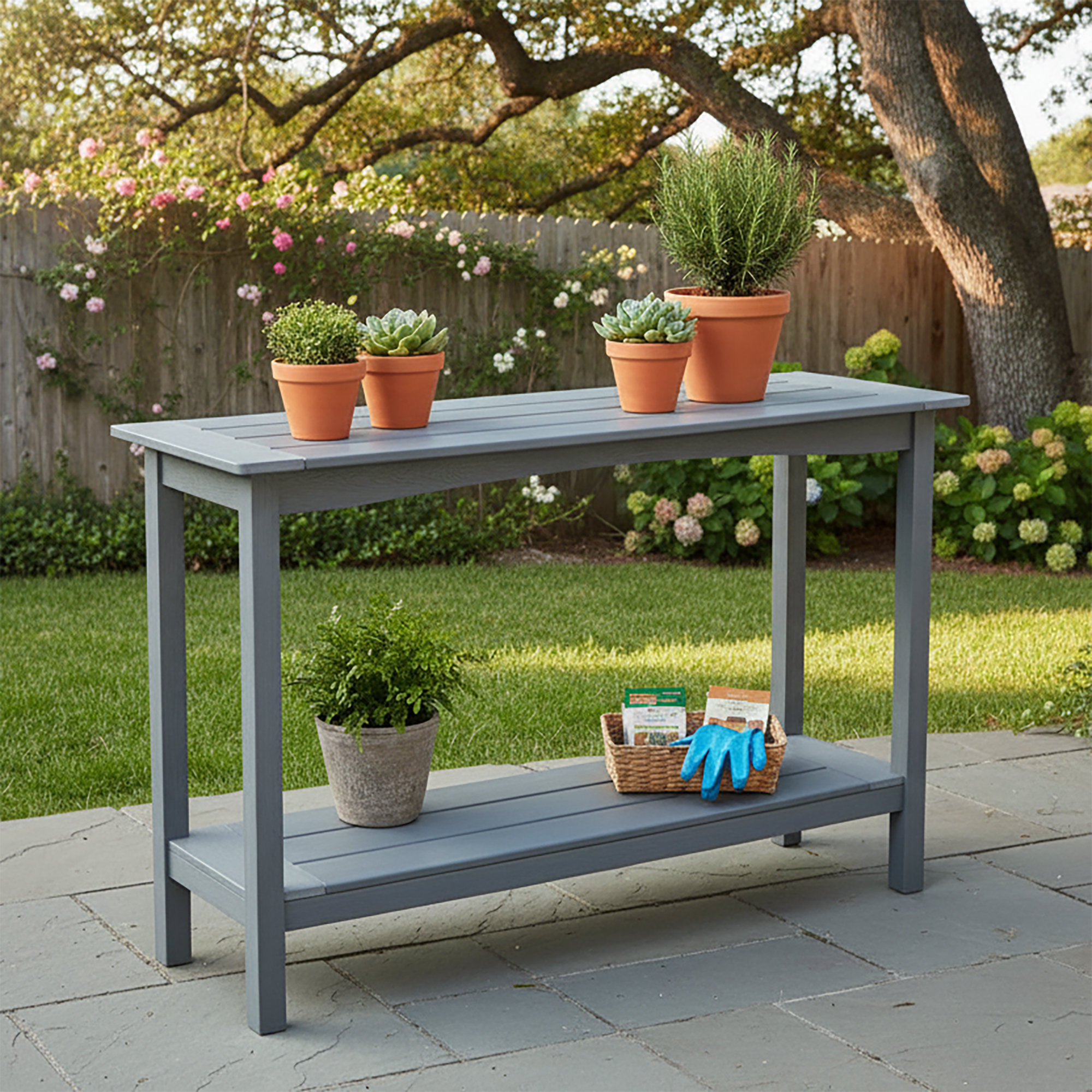 Latitude Run® 48'' Rectangular Outdoor HDPE Buffet & Console Table